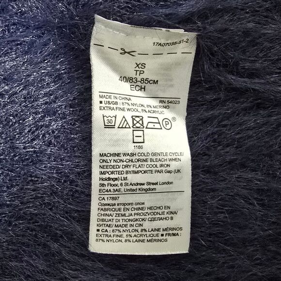 Banana Republic Holiday Eyelash Open Long Duster Cardigan in Navy - Picture 9 of 12